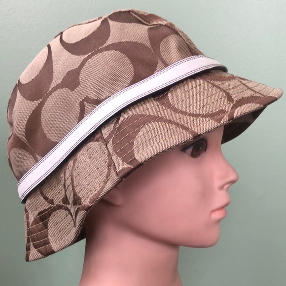 Coach Women\'s Brown Signature Logo Buckle Bucket Hat Size M/L main image 6